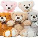 Teddy Bears Bulk 5 Packs Teddy Bear Stuffed Animal Plush Toys 5 Colors Gift for Kid Girlfriend,13.5 Inches Stuffed Bears for Christmas Valentines Day Birthday Wedding Party