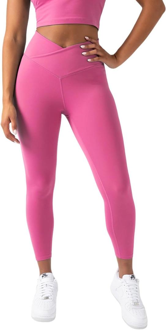 YITTY Active Women's Ultraluxe Crossover High-Waist Legging, Athleisure, 4-Way-Stretch (X-Large, Beach Party)