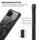 DJSOK Case for iPhone 11 Pro Max,Luxury Pattern Design Shockproof Rugged Cover,Cases for Man Woman-Classic Black Natural Marble Pattern