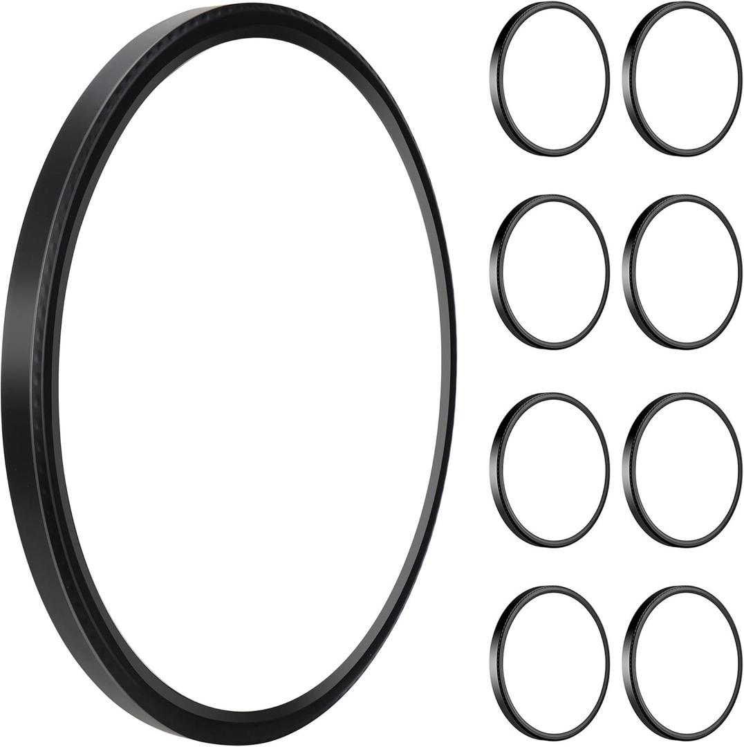 WKONCLDY 3200lm LED Flush Mount Ceiling Light, Super Slim 12 inch LED Ceiling Light, 5000K LED Ceiling Light for Bedroom, Living Room, Dining Room,Garage,Office (Black, 8 Pack)