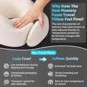 Travel Pillows for Airplanes Ergonomic Memory Foam Neck Pillow for Travel - 360 Head & Neck Support for Sleeping on Flights, Cars, Trains & Office (Gray-1)