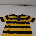 Spring&Gege Boys' Short Sleeve Striped T-Shirt Crew Neck Tees, Black and Yellow Stripes, 7-8 Years