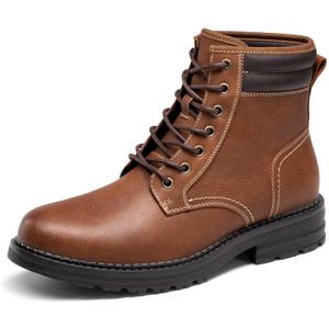 Bruno Marc Men's Dress Oxford Fashion and Comfort Ankle Lace Up Boots (10.5, Brown)