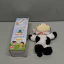 Hopearl Talking Singing Cow with Red Bib Repeats What You Say Walking Dairy Cattle Electric Interactive Animated Toy Speaking Plush Buddy Gifts for Toddlers, 9''