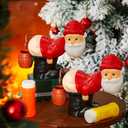 2 Pcs Christmas Santa Claus Bubble Machine Automatic Blowing Machine Santa Blower with Music Flashing Lights for Xmas Gift Indoor Outdoor Activity(Red)