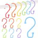 Wenqik 12 Pcs Colorful S Hooks Hanging Stainless Steel Multi Functional Metal Hanging Hooks Reversible Metal S Shaped Hook for Kitchen, Garden, Bathroom, Indoor, Outdoor(Classic,3 Inches)