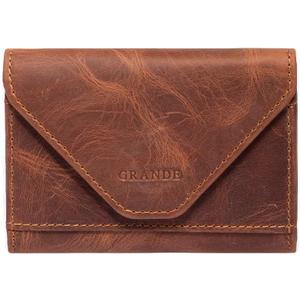 grande 3639 Genuine Leather Card Holder For Women and Men Slim Minimalist Small Accordion Magnetic Wallet (Chocolate Brown)