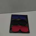 LKY DIGITAL Sleep Mask for Side Sleeper 3 Pack, Blackout 3D Eye Mask for Sleeping, Night Blindfold for Men Women (Black & Blue & Red)