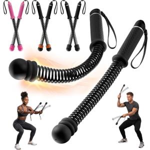 2 x Chillchard Battle Ropes for Home Gym, Weighted Ropeless Battle Ropes | Cordless Battle Ropes with Adjustable Resistance Springs, Portable Home Workout Equipment for HIIT Cardio & Strength Training