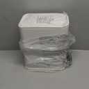 Cesun Small Bathroom Trash Can with Lid Soft Close, Step Pedal, 5 Liter / 1.3 Gallon Stainless Steel Garbage Can with Removable Inner Bucket, Waste Basket for Bathroom, Bedroom (White)