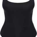 Narecte Sexy One Piece Bathing Suit for Women Tummy Control High Cut One Piece Swimsuit Womens (Black, M)