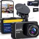 Dash Cam, 4K Ultra HD Front Camera+2K Rear Cameras, 5G WiFi - Fastest Download speeds app, Support iOS Android,WDR Night Vision, Car Camera with 3" IPS Screen 32GB Card,24H Parking Mode