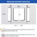 Full-Size Cat Door for Window Weatherproof,Fits 24"-28" Width Windows,Quick Install with No Damage,4 Locking Mechanisms,Magnetic Closure Cat Window Door,Aluminum Frame Pet Door for Window