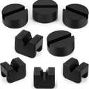 8 Pcs 2 Types Jack Stand Pads Adapter Universal Slotted Frame Rail Pinch Welds Protector Rubber Jack Pad for Jack Stand Accessories