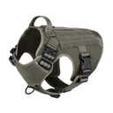 ICEFANG Tactical Dog Harness,Large Size, 2X Metal Buckle,Working Dog MOLLE Vest with Handle,No Pulling Front Leash Clip,Hook and Loop Panel