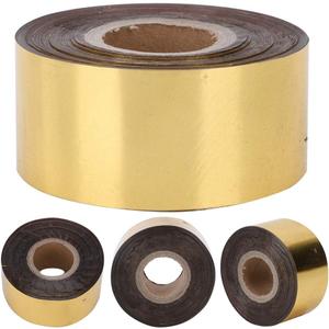Hot Stamping Foil Paper with 1.2 x 400ft, Hot Foil Stamping Paper for Leather Bronzing Machine PU Heat Transfer Anodized Gilded Paper DIY Decoration for Cloth Package Box (Gold)