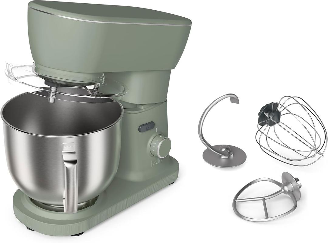 bella STIR 5.3Qt Tilt-Head Stand Mixer, 12-Speed Countertop Mixer, Aloe