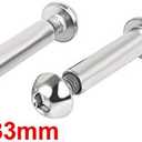 uxcell 8mmx33mm Hex Socket Cap Head Screw Bolt Sleeve Barrel Connector Nut 10pcs