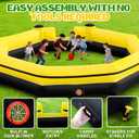 Gaga Ball Pit Inflatable 15FT with Built-in Blower, Portable Gaga Pit for Indoor Outdoor School Family Activities Inflatable Gaga Ball Court Sport Games for Kids Adult, Yellow Black