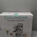 CASABREWS 3700 Essential Espresso Machine 20 Bar, Stainless Steel Cappuccino & Latte Machine with Steam Frother for Home, 43.9oz Water Tank, Coffee Gift for Women & Men, Silver