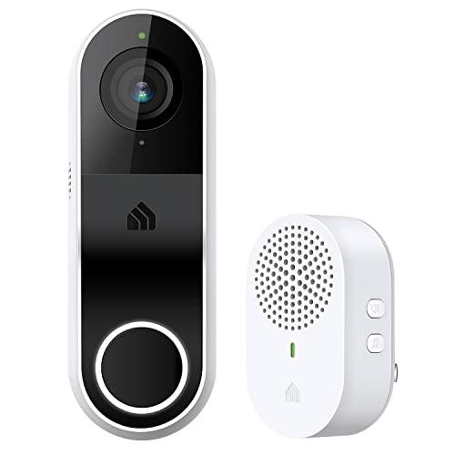 Kasa Smart Video Doorbell Camera Hardwired w/Chime, 2K Resolution, Always-on Power, Night Vision, 2-Way Audio, Real-Time Notification, Cloud & SD Card Storage, Works w/Alexa & Google Home (KD110)