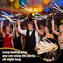 48 Pcs Light Up Wedding Wands Bulk with Ribbons & Bells, Romantic Fairy Light Wands with 3 Colorful Flashing Modes for Wedding Send Off, Bride Groom Exit, Party, Graduation, Concert