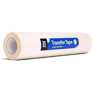 Transfer Tape for Vinyl, 24 inch x 200 feet, Clear Film with Medium-High Tack Adhesive. American-Made Application Tape for Vinyl Graphics