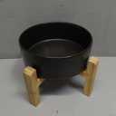 28 OZ Black Elevated/Raised Ceramic Dog Bowl for Small and Medium Breeds, Dog Food Water Dish with Stand,Pet Feeding Bowl with Anti Slip Rubber for Cats Small and Medium Dogs (3.6 Cups)