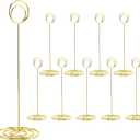 10Pcs Place Card Holder, Table Number Holders, Wire Picture Holder, Table Card Holders Stand, Photo Holder for Centerpieces, Wedding Reception, Party, Birthday (Gold) (Extra Large)