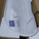 GETPRO Free Standing Tub 55" Deep Soaking Bath Tub Double Slipper Acrylic Freestanding Bathtub with Integrated Slotted Overflow and Removable Anti-clogging Drain Glossy White