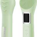 Facial Cleansing Brush, IPX7 Waterproof Rechargeable Silicone Face Scrubber, 5 Cleansing Modes Face Brush for Face Exfoliator, Exfoliating and Massaging Face Scrubber Exfoliator -Matcha Green