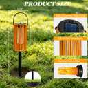 Solar Pathway Lights Flickering Flame Outdoor Decor, Hanging Solar Lanterns Garden Decorations, Waterproof Landscape Yard Patio Lawn Tree Gifts for Women Mom Grandma