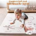 ROBOTIME Baby Play Mat 50"x50", Extra Thick 30D Sponge Baby Mat for Floor, Non-Slip & Washable Play Mat for Babies 0-6 Months, Perfect for Playpen, Tummy Time & Infants