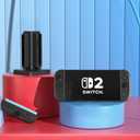 HEYSTOP Charging Dock Compatible with Nintendo Switch 2 Joy-Con, 4-Port Joycon Magnetic Charger Docking Station USB-C Charging LED Indicator for Switch 2 Controller Accessory