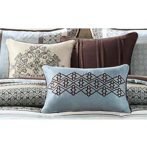 3 Piece Decorative Pillow Princeton Blue, 3 Decorative Pillows: 18"W x 18"L/16"W x 16"L/12"W x 18"L