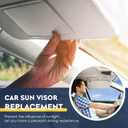 Driver & Passenger Sun Visor Fit for Chevrolet Express & for GMC Savana 1500 2500 3500 1999 2010 2011 2012 2013 2014, Without Light Replace for 84054688, 84054695