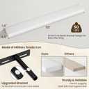 Axeman 55Inch Floating Shelves for Wall, 2 Packs, Invisible Brackets, White, 55" W x 6.5" D x 1.4"H