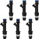 6PCS Fuel Injectors Compatible with Chevrolet Impala/Monte Carlo/Venture/Lumina/Malibu & Buick Century/Rendezvous & Oldsmobile Alero/Silhouette & Pontiac Aztek/Grand Am, 3.1L 3.4L Replace# FJ318