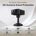 Hidden Camera 4K Mini Spy Camera, WiFi Security Camera with Night Vision, Motion Detection Alerts, Phone App Control, Rechargeable Battery, SD/Cloud Storage for Home, Office, Pet Monitoring, Black