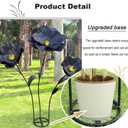 5.9 Ft Large Paper Artificial Flowers,Giant Flowers for Decoration,Standing Huge Handcrafted Poppy Flowers for Garden,Hotel,Office,Photography Props,Wedding,Art Gallery,Shop Window Display(Black)