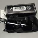 FEISEDY Retro Square Aviator Sunglasses Women Men 70s Vintage Trendy Plastic Frame Sun Glasses B2835