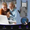 2026 WiFi 6 Extender Signal Booster, Longest Range up to 19980 sq.ft for Home, AX3000 Dual Band WiFi Repeater, Wireless Internet Extender with Gigabit Ethernet Port, 10X Faster Access Point, Onemesh