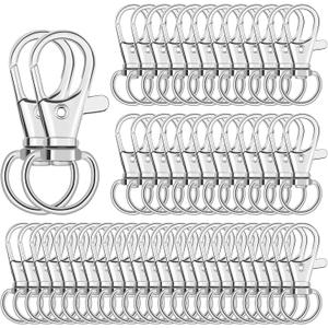Anezus 150 Pcs Swivel Key Chain Lanyard Carabiner Hook for Key Chain Rings Lanyard
