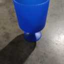 12 x Plastic Wine Goblets Blue