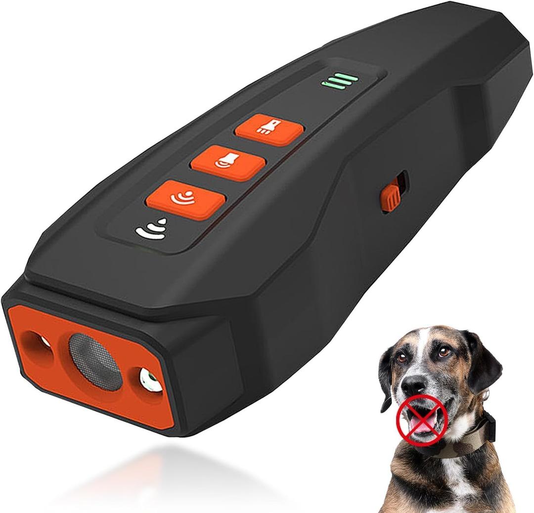 2026 Upgraded Anti Barking Device for Dogs, Ultrasonic Dog Bark Deterrent, Dog Bark Deterrent Devices, Best Anti-Barking Device, 3 Modes & LED Light Portable Indoor & Outdoor (Black)