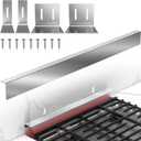 30" Slide-in Range Rear Filler Kit,Kitchen Stove Gap Covers,Stainless Steel Backsplash for Stove, Stove Trim Kit Between Stove and Backsplash(Silver)