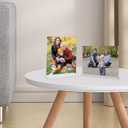 Acrylic Picture Frames 8x10 inches, 4 Pack Clear Plastic Picture Frames Holder Standing,8x10 Double Sided Picture Desktop Display for Photo Home Office -Vertical