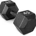 CAP Barbell Cast Iron Hex Dumbbell 45 Lbs
