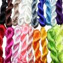 New 20 Bundles 200Yards 2.5mm Satin/Rattail Silk Cord for Necklace Bracelet Beading Cord