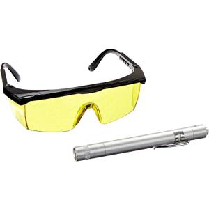 A/C Pro Certified A/C Pro Car Air Conditioner Stop Leak Detector Kit, Leak Detection Kit Detects O Ring and Hose Leaks, Includes Protective Glasses and Pen Light